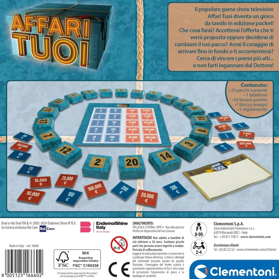 Affari Tuoi RAI Pocket Gioco da Tavolo