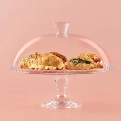 Alzata in vetro Porta Dessert con campana Linea Patisserie