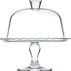 Alzata in vetro Porta Dessert con campana Linea Patisserie diametro 26 cm