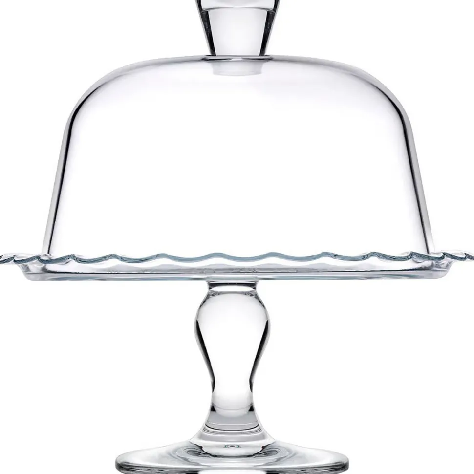 Alzata in vetro Porta Dessert con campana Linea Patisserie diametro 26 cm