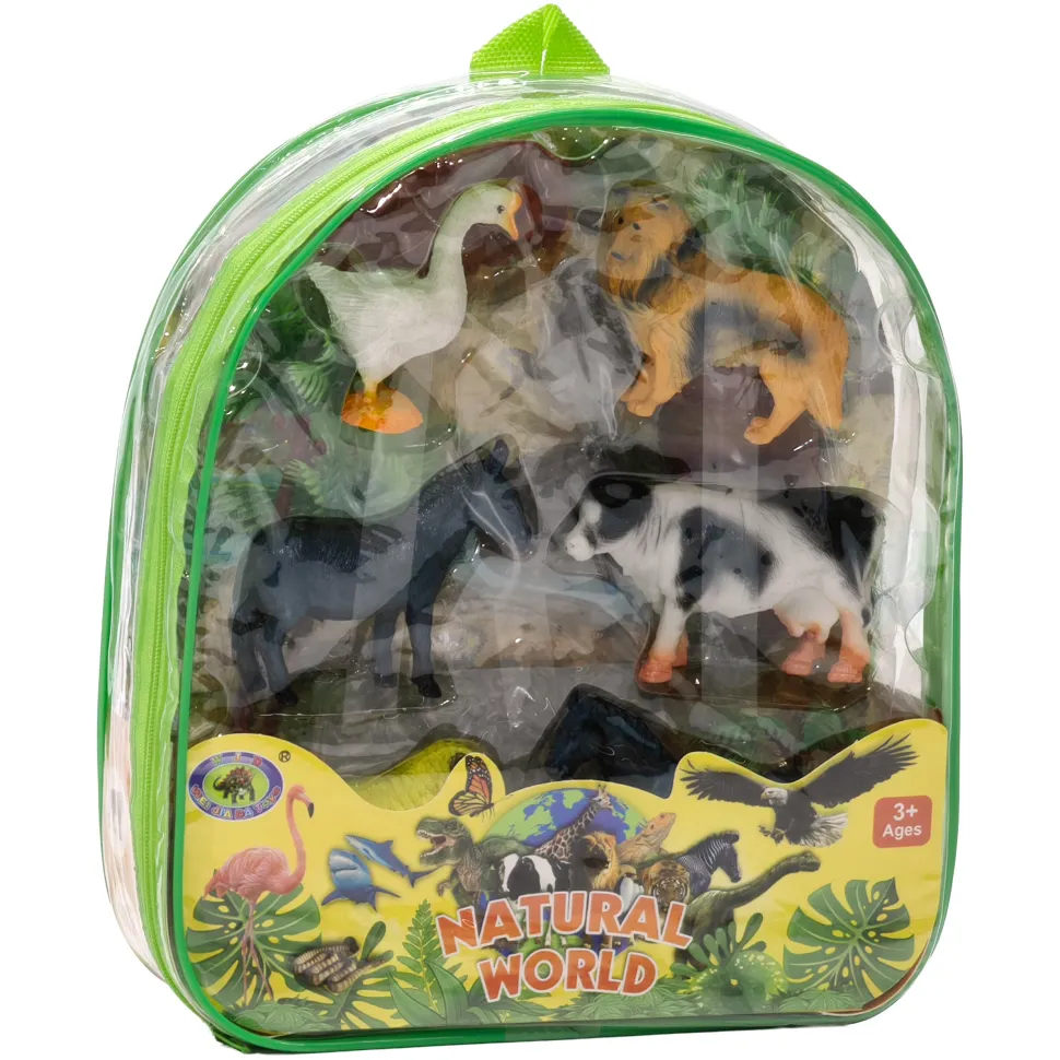 Animals Bags Set 14 Pezzi – Animali Fattoria, Dinosauri, Insetti e Natura