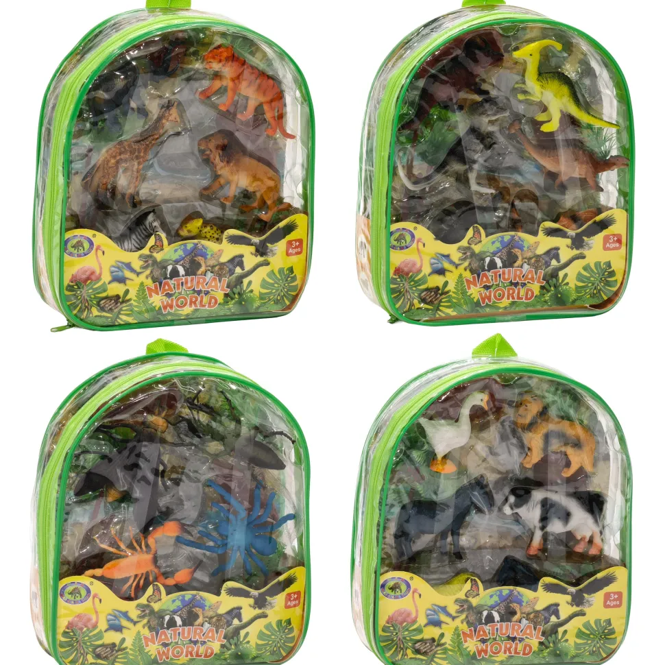 Animals Bags Set 14 Pezzi – Animali Fattoria, Dinosauri, Insetti e Natura