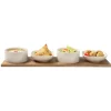 Antipastiera con 4 Ciotole Linea Acacia 50x13 cm