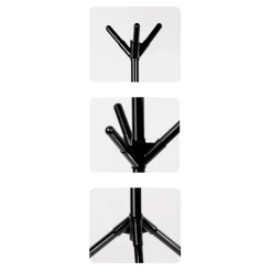 Appendiabiti da Terra in Metallo 9 Ganci h162 cm