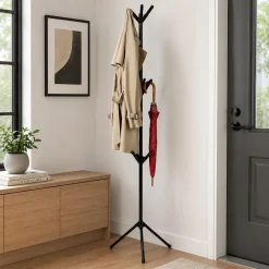 Appendiabiti da Terra in Metallo 9 Ganci h162 cm
