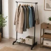 Appendiabiti Stand Regolabile con Ruote in Acciaio