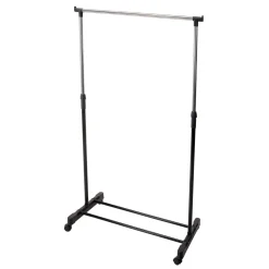 Appendiabiti Stand Regolabile con Ruote in Acciaio
