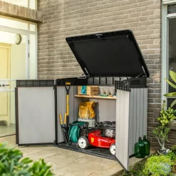 Armadio Box attrezzi da giardino grigio Elite Store