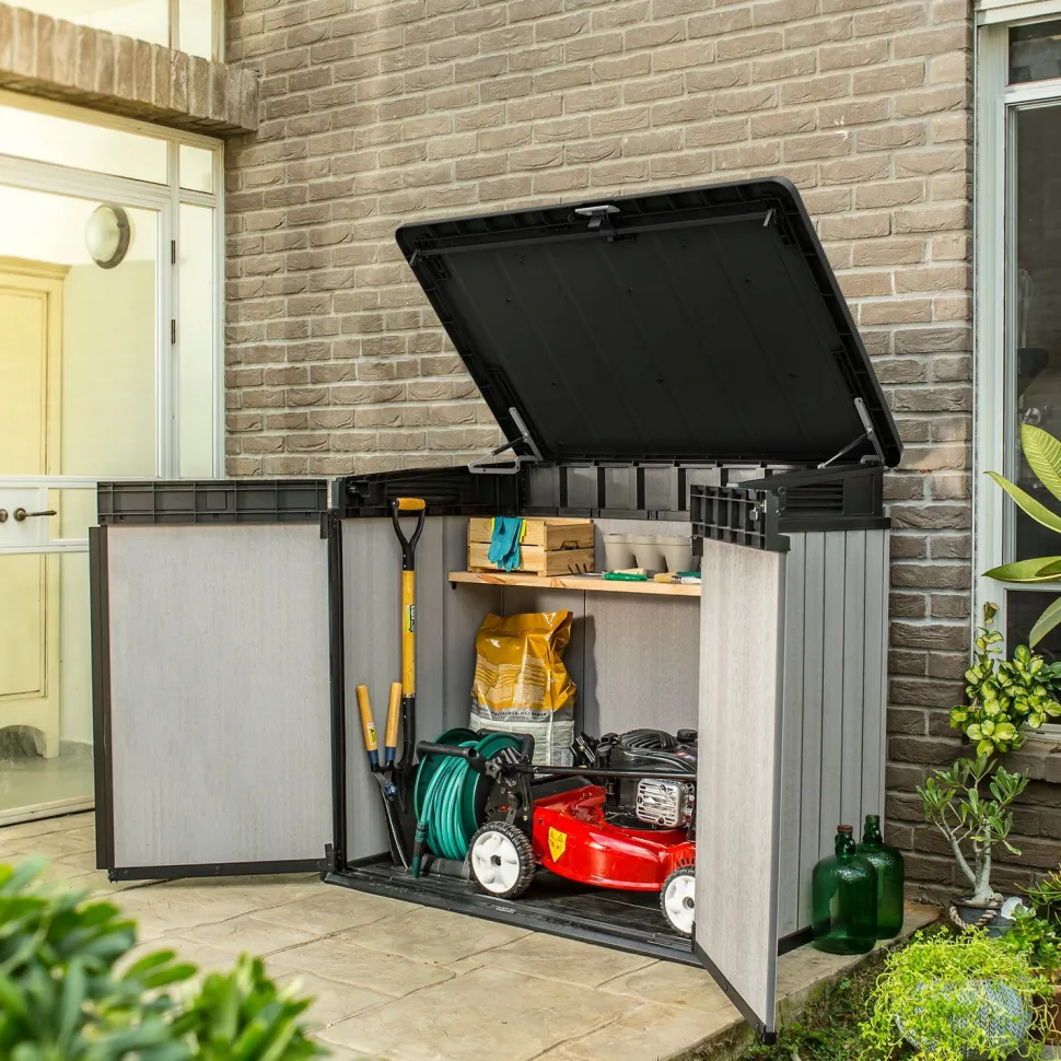 Armadio Box attrezzi da giardino grigio Elite Store