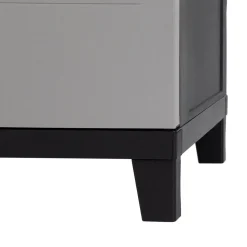 Armadio per raccolta differenziata Prime 3 Scomparti Antracite Scuro/Grigio Tortora h88x66x40 cm
