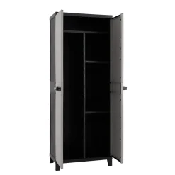 Armadio Portascope Prime Antracite Scuro/Grigio Tortora h172x66x40 cm