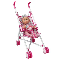 Bambola Interattiva Il Mio Bebè a Passeggio con Suoni e Passeggino