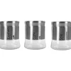 Barattoli in vetro e acciaio inox set da 3 pezzi