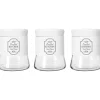 Barattoli in vetro e latta set da 3 pezzi colore bianco
