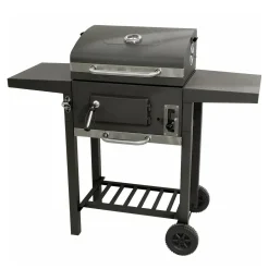 Barbecue a Carbone con Coperchio e Termometro Integrato