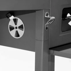 Barbecue a Carbone con Coperchio e Termometro Integrato