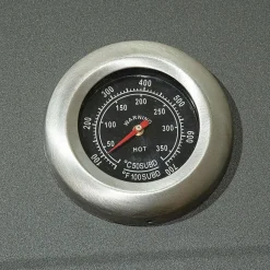 Barbecue a Carbone con Coperchio e Termometro Integrato