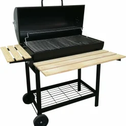 Barbecue con coperchio e ruote h103x108x71cm