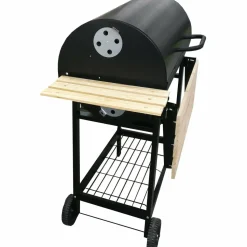 Barbecue con coperchio e ruote h103x108x71cm