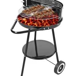 Barbecue Tondo Nero con ruote