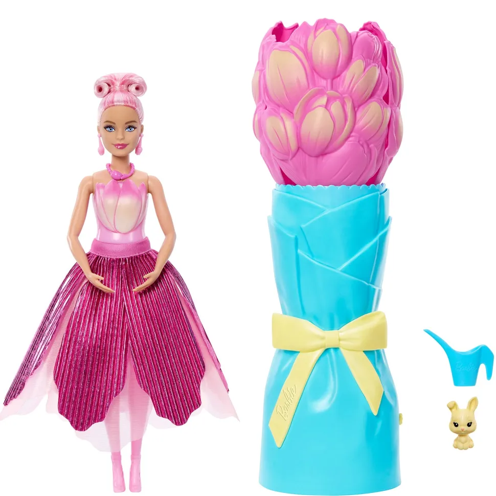Barbie Petal Pop Profumata con Abito Tulipano Rosa