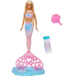 Barbie Sirenetta Bolle di Sapone con Funzione per Creare Bolle