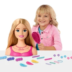 Barbie Testa Pettinabile con Capelli Biondi e 20 Accessori Colorati