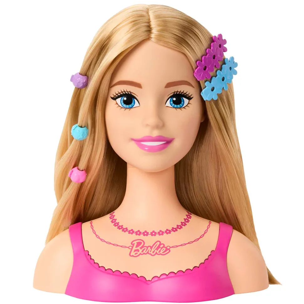Barbie Testa Pettinabile con Capelli Biondi e 20 Accessori Colorati