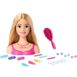 Barbie Testa Pettinabile con Capelli Biondi e 20 Accessori Colorati