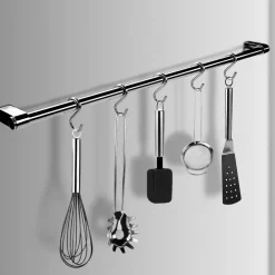 Barra Cucina in Metallo Cromato Lunghezza 80 cm