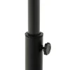 Base Ombrellone semicircolare a parete nera in polietilene e cemento 8 kg