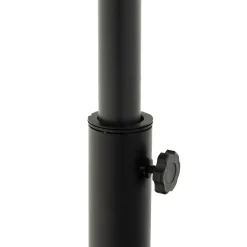 Base Ombrellone semicircolare a parete nera in polietilene e cemento 8 kg