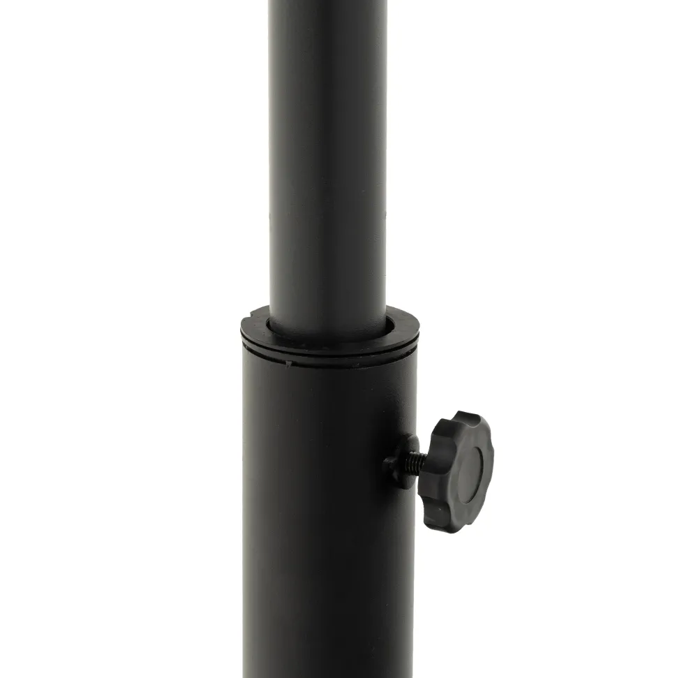 Base Ombrellone semicircolare a parete nera in polietilene e cemento 8 kg