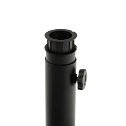 Base Ombrellone semicircolare a parete nera in polietilene e cemento 8 kg