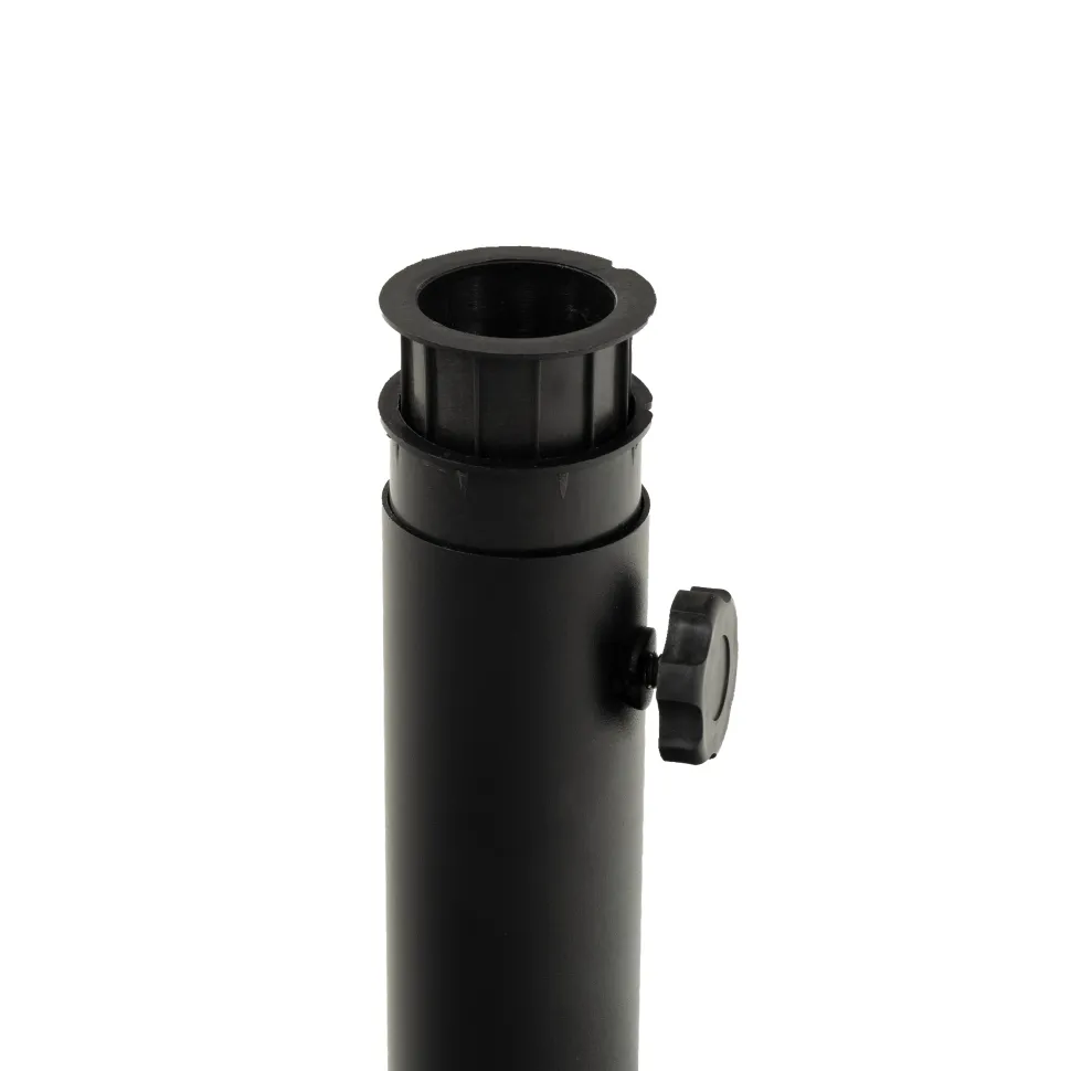 Base Ombrellone semicircolare a parete nera in polietilene e cemento 8 kg