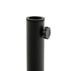 Base Ombrellone semicircolare a parete nera in polietilene e cemento 8 kg