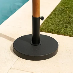 Base Ombrellone Tonda in cemento Nero 12kg diametro 42 cm