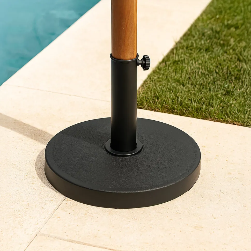 Base Ombrellone Tonda in cemento Nero 12kg diametro 42 cm