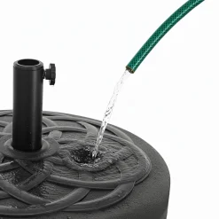 Base Ombrellone Tonda in polietilene Nero 28kg diametro 57 cm