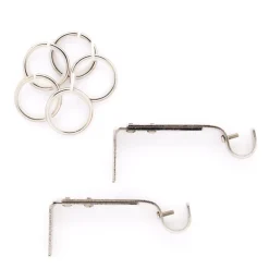 Bastone tenda acciaio lucido terminale Quadro Linea Oro