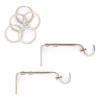 Bastone tenda acciaio satinato terminale Palla Linea Oro