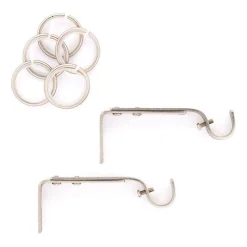 Bastone tenda acciaio satinato terminale Palla Linea Oro