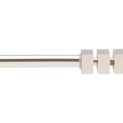 Bastone tenda acciaio satinato terminale Tubo Quadro Linea Oro