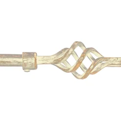 Bastone tenda avorio oro terminale Spirale Linea Oro