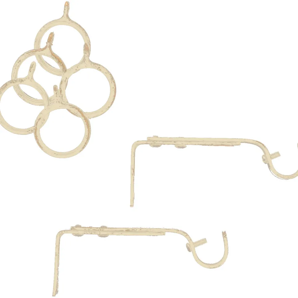 Bastone tenda avorio oro terminale Spirale Linea Oro