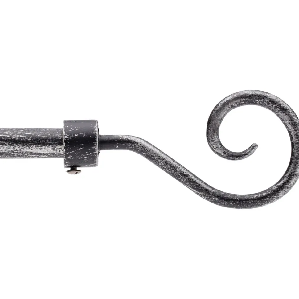 Bastone tenda nero silver terminale Pastorale Linea Oro