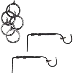 Bastone tenda nero silver terminale Spirale