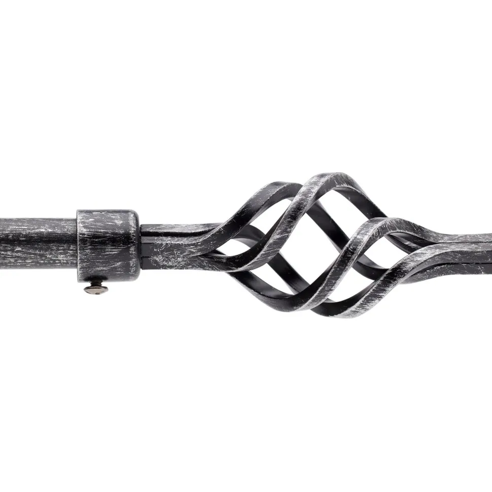 Bastone tenda nero silver terminale Spirale