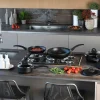 Batteria di Pentole e Padelle Linea Rock in Black