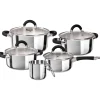 Batteria di pentole 9 pezzi Vanity in Acciaio Inox